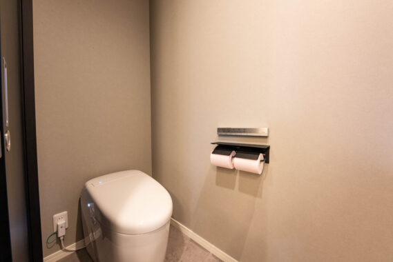 落ち着きのあるトイレスペース