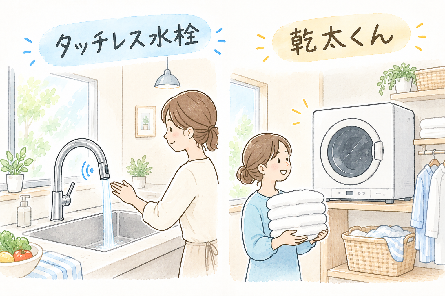 タッチレス水栓や乾太くんは本当に便利？採用前に知っておきたいメリット・デメリット